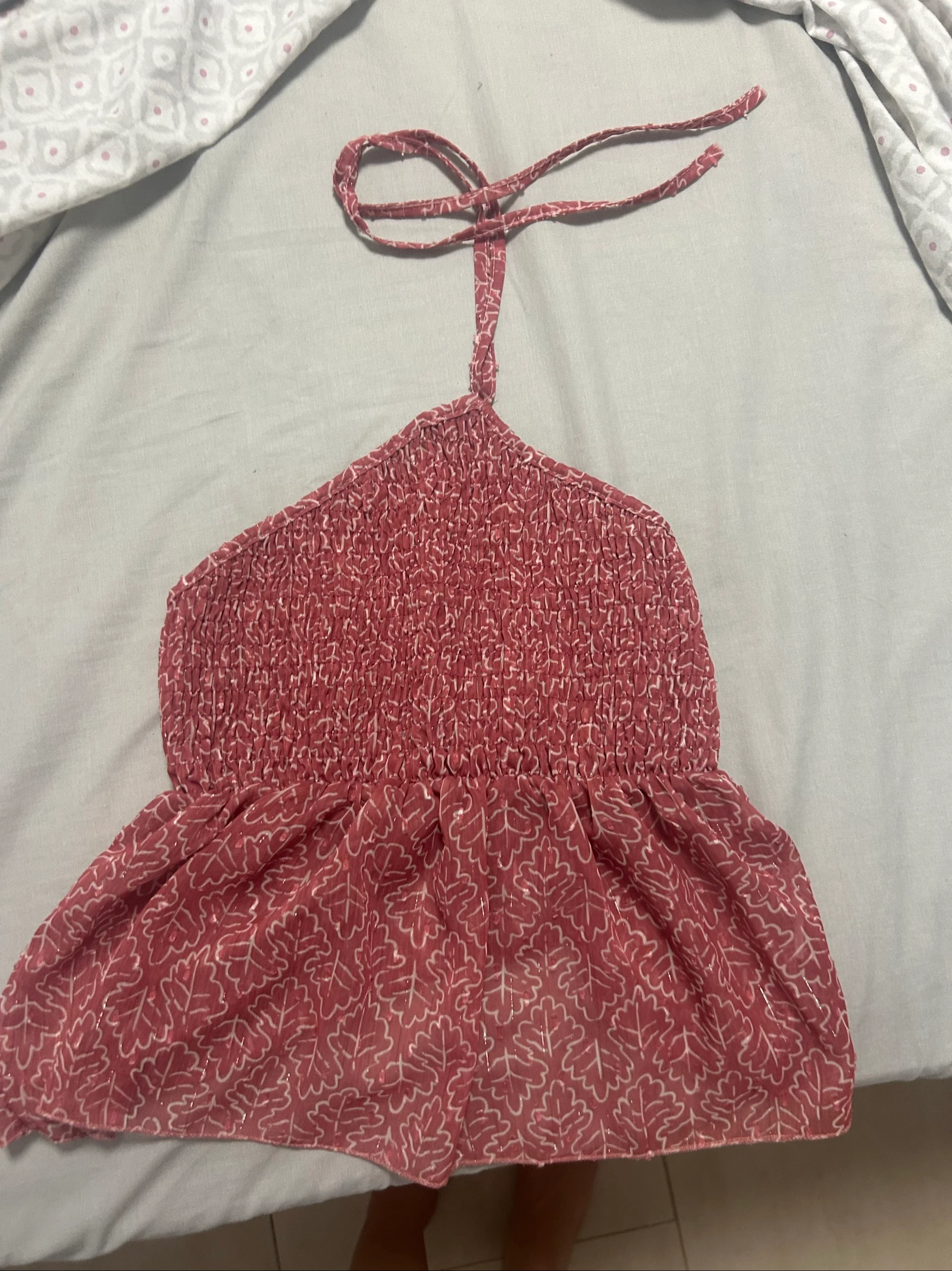 Pink leaf print top – Very good condition – photo 2